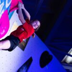 Olympic hopeful Erin McNeice competing at BoB event at Depot Climbing Manchester